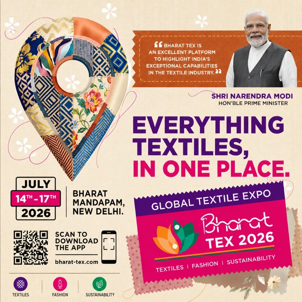 Bharat Tex 2026 Global Textile Expo Official Poster