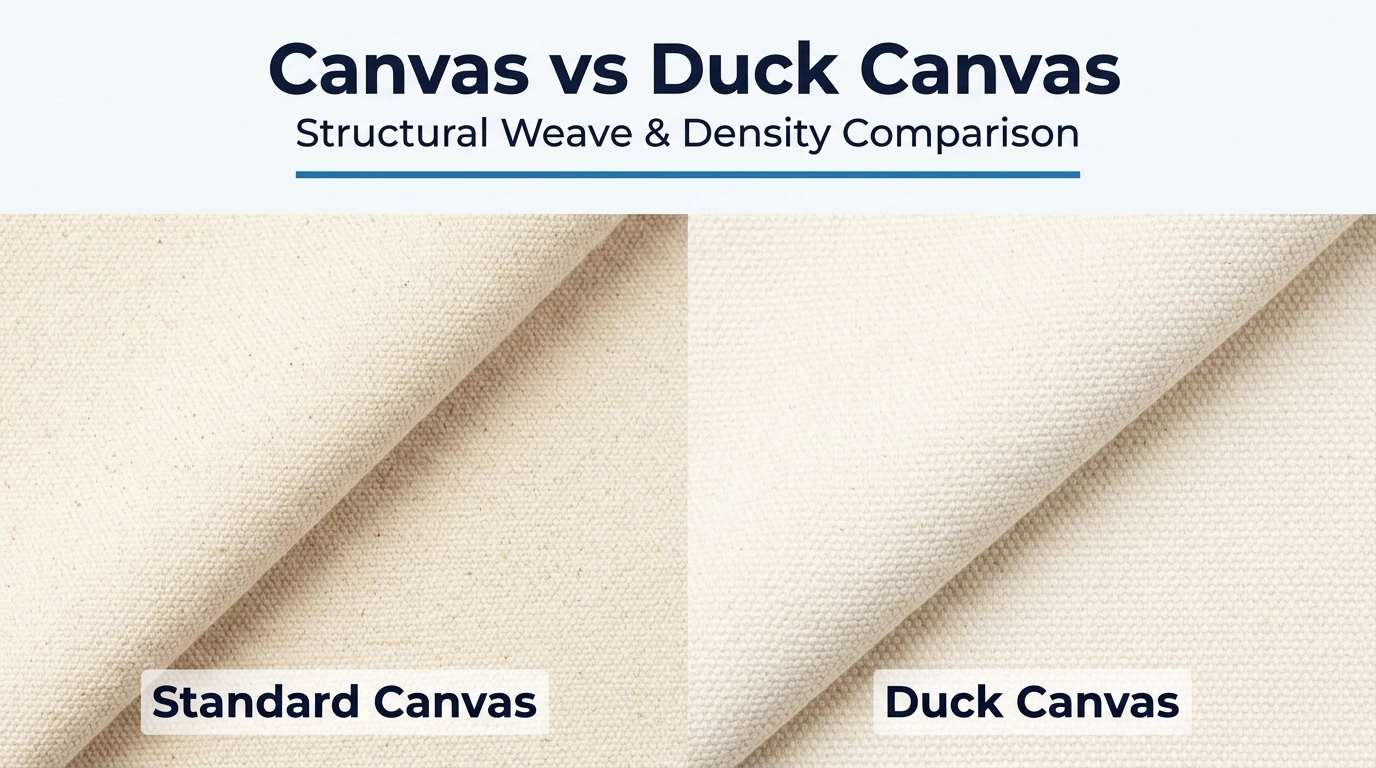 Canvas vs Duck Canvas: Structural Weave and Density Comparison side by side guide