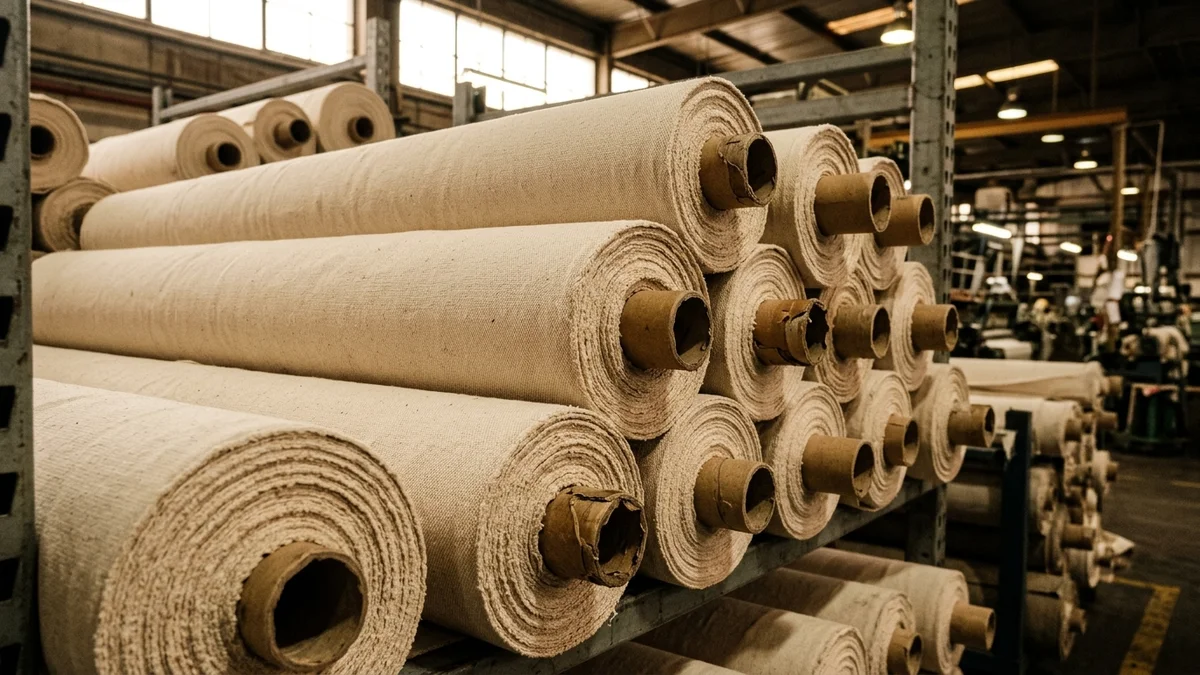 How to choose canvas fabric wholesale supplier in India: heavy cotton canvas rolls in weaving mill