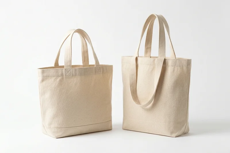 Recycled cotton canvas tote and shopping bags