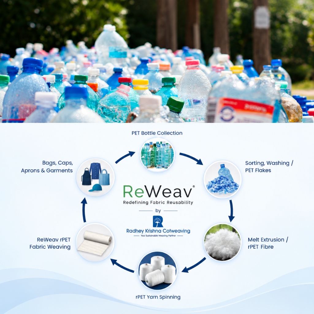 ReWeav Recycled PET Fabric - PET Bottle Collection and rPET Circular Process