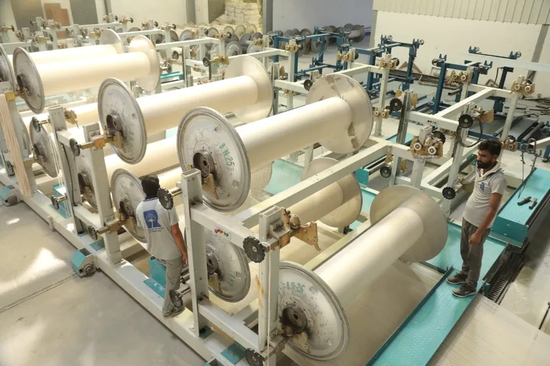 Large scale weaving unit at Radhey Krishna